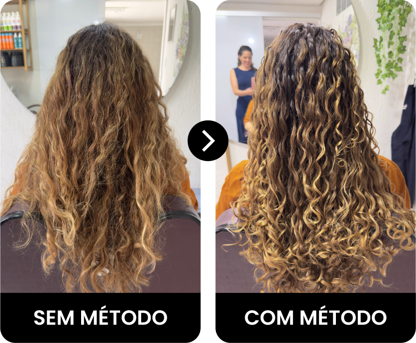 Antes e depois do método Segredos dos Cachos